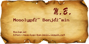 Mosolygó Benjámin névjegykártya