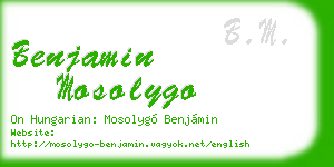 benjamin mosolygo business card